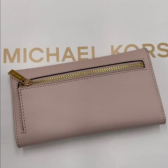 Michael Kors Jet Set Travel Lg Trifold Wallet - Picture 2 of 16